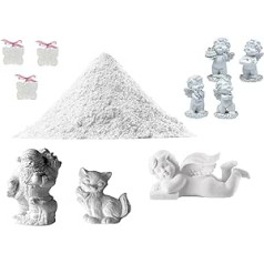 Kiralove non-toxic synthetic plaster, extra hard, high resolution, extremely resistant, porcelain effect, can be watered – 2 kg