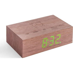 Gingko Flip Click Clock Светодиодный будильник, активируемый по технологии Flip, перезаряжаемый, с сенсорным управлением с лазерной гравировкой, разли