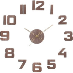 PRIM Veneer DIY Wall Clock Wood, Made in EU, Деревянное настенное украшение Диаметр от 600 до 1000 мм, 3D деревянные цифры, деревянные настенные часы Large XXL, настенн