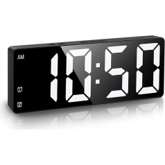Цифровой будильник Criacr, портативный будильник с функцией Snooze, цифровой будильник с 2 будильниками, индикация температуры, функция голосово