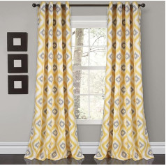 Комплект штор Lush Decor blackout, 0, желтый/серый, 2 штуки