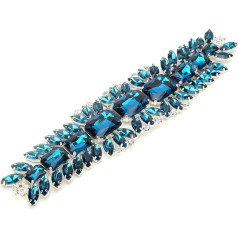 Rhinestone Chain Trim Applique, Crystal Sewing, Bridal Costume, Embellishment, Chain Trim, Crystal Rhinestone Applique, Welding, Flower Patch For Wedding, Jewellery, DIY, Necklace, Bags, Parties(#4)