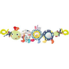 Fehn Pram Chain Baby Mobile Caterpillar Colour Friends - Baby Mobile Chain with Cute Caterpillar Figure - Baby Toy for Flexible Hanging - Pram Toy for Babies and Toddlers from 0+ Months