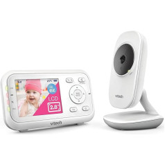 Видеоняня VTech VM3250 с камерой, дальность 300 м, видеоняня с 2,8-дюймовым ЖК-экраном, потоковое видео до 19 часов, ночное видение, безопасная переда
