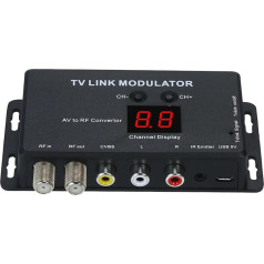 ANCLLO UHF модулятор, TM70 UHF TV Link модулятор, AV в RF конвертер, ИК-удлинитель, модулятор модулятор, AV в RF конвертер, ИК-удлинитель, поддержка PAL/NTSC с USB 