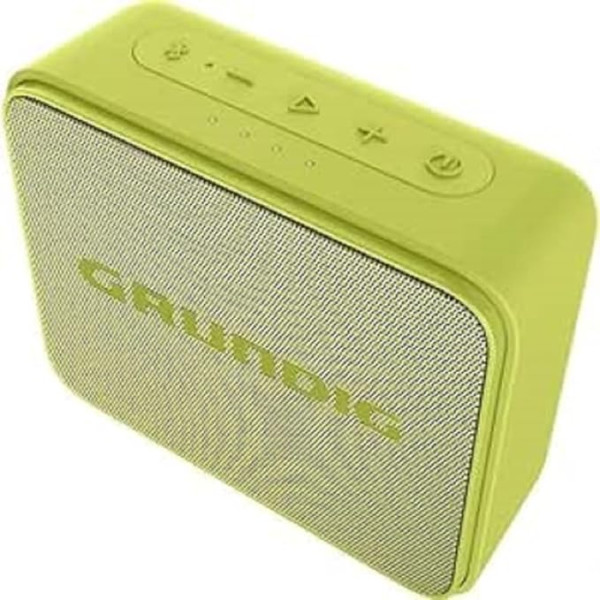 Grundig GBT Jam+ Lime Bluetooth Speaker, Soundbox, 3,5 Вт RMS, Bluetooth 5.0, радиус действия до 30 м, до 30 часов работы от аккумулятора, Power Bank и функция Hands-Free, водонепроницае