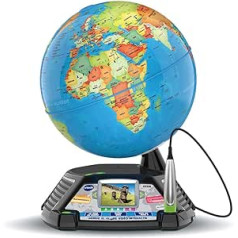 Vtech 80-605465 Interactive Video Globe, Learning Globe, Normal Packaging, Multicoloured, French Version