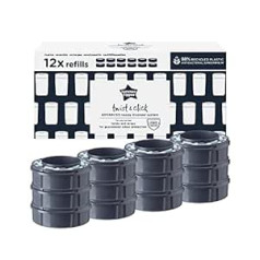 Tommee Tippee Nappy Bin Refill Cassettes for Twist & Click, Sustainable Antibacterial Greenfilm, Pack of 12