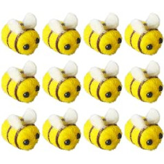 Milisten 24 Piece Needle Felting Kit Tiny Bee Felt Animals Needle Kit Felt DIY Kit Great Starter Kit for Children Adults