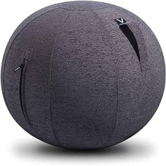 Vivora Luno Sitting Ball Chair for Office, Dorm, and Home, Lightweight Self-Standing Ergonomic Posture Activating Exercise Ball Solution with Handle & Cover, Classroom & Yoga