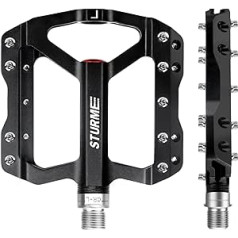 STURME Bicycle pedals, with 3 sealed bearings, CNC aluminium MTB pedals, 9/16 inch non-slip anti-dust pedals, bicycle, for mountain bike/road bike/e-bike/BMX/city bicycle pedals.