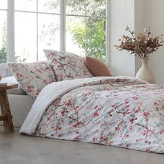 ETHERE Danha Duvet Cover for 90 cm Bed Duvet Cover 150 x 220 cm 100% Cotton 200 Thread Count Extra Soft with Concealed Buttons