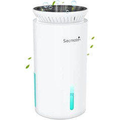 Secmote Electric Dehumidifier, 1850 ml Dual Semiconductor Quiet Dehumidifier, Energy-Saving Room Dehumidifier for 30 m², Against Moisture Dehumidifier for Office/Bedroom/Bathroom/Caravan
