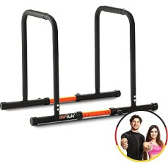 DH FitLife Dip Bar Bars | Dip Station | Maximum Load 500 kg | Weight Station Fitness Equipment for Home | Parallettes Calisthenics Training Equipment | Strength Training 80-100 cm Individually