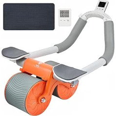 Chihope Automatic Rebound Abdominal Roller, Ab Scooter, Abdominal Trainer, Roller Wheel for Core Trainer for Fitness at Home, Core Strength Training Wheel with Time and Mat