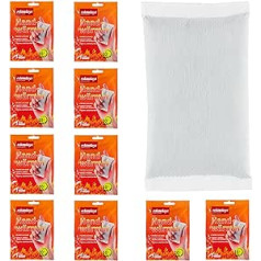 Relaxdays Hand Warmers, 5-30 Pairs, Air Activated, 10 Hours Heat, Glove & Pocket Warmer, Disposable, Heat Pads Hands, White