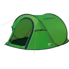 High Peak Wurfzelt Vision 3, Pop Up Zelt für 3 Personen, Festivalzelt freistehend, super leichtes Schnellöffnungs-Wurfzelt, 1500 mm wasserdicht, Ventilationssystem, Moskitoschutz