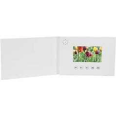 Video Greeting Card, Digital Brochures with LCD Screen, Video Book with Horizontal Screen, Rechargeable Video Booklet for Anniversary, Christmas, Wedding (4.3 Inch Lithium-Ion Battery 500 mAh)