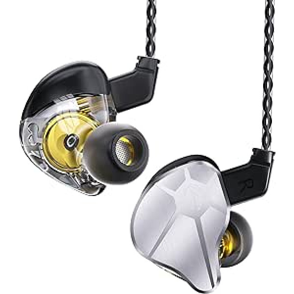 keephifi CCZ BC04 HiFi IEM in Ear Monitors, In-Ear Headphones with 1BA and 1DD, Wired, Lightweight, Detachable 5N OFC Cable for Singer, 2PIN-Z Pins