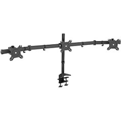 HFTEK - Monitor TV Holder Mounts Desk Mount for 3 Screens from 15 to 27 Inch - VESA 75/100 - HF330C