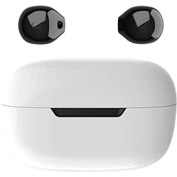 Mini Wireless Bluetooth Earphones Small Headphones Semi In-Ear Headset with Charging Case Hands-Free Kit for iPhone and Android Mobile Phones (Black)