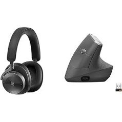 Bang & Olufsen Beoplay H95 Wireless Bluetooth Over-Ear Headphones with Active Noise Cancellation and 4 Microphones & Logitech MX Vertical