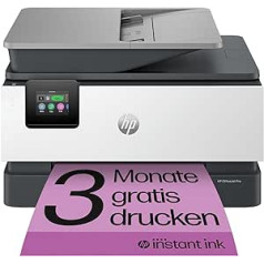 HP OfficeJet Pro 9120e Multifunction Printer, 3 Months Free Printing with HP Instant Ink Included, HP+, Printer, Scanner, Copier, Fax, Wi-Fi, LAN, Duplex, Airprint, Grey/White