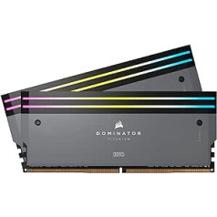 CORSAIR Dominator Titanium RGB DDR5 RAM 32GB (2x16GB) DDR5 6000MHz CL30 AMD Expo iCUE Compatible Computer Memory - Grey (CMP32GX5M2B6000Z30)
