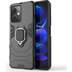Бронированный чехол для Xiaomi Redmi Note 12 5G / Poco X5 5G Ring Armor Магнитный держатель Черный