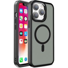 Магнитный чехол с MagSafe для iPhone 15 Pro, черные отверстия для шнурка