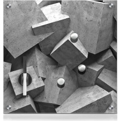 Zeller Present ZollCubes 11654 Memo Board Glass Grey 40 x 60 x 2 см