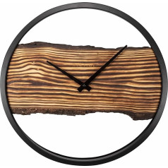 Деревянные часы NeXtime - без шума от резца - 30 см - дерево/металл - лес