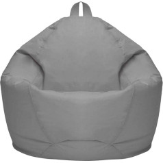 Zxtdd Lazy Bean Bag Sofa Chair Covers Oxford Fibre No Filling Lounger Seat Bean Bag Puff Sofa Tatami Living Room Furniture 70 cm x 80 cm Light Grey