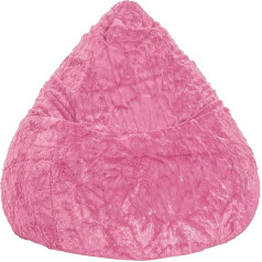 Sitting Point Magma-Heimtex 2826152 Beanbag XL Fluffy, 70x110см, 220 литров, наполнитель полистирол, оригинальная ручка, цвет розовый
