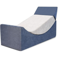 Cclife Диван 2-в-1 Регулируемый моющийся комплект бобовых мешков для отдыха детей и взрослых с наполнителем, игровой диван-кушетка, цвет: синий