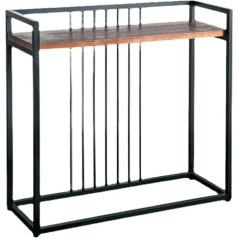 Eeshha Консольный столик в индустриальном стиле для прихожей, полки для хранения, деревянный приставной столик для прихожей, гостиной, спальн