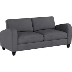 Julian Bowen Трехместный диван Vivo - каркас из твердой древесины с обивкой из пены и шенилла - сумрачно-серый