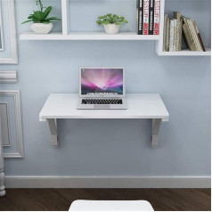 Wenli Складные настенные плавающие полки Fold-Out Wall Mount White Folding Wall Shelf Folding Table Hanging Side Table for Small Spaces MDF Dining Table with Foldable Butcher Block (Size: 70 x 40 cm)