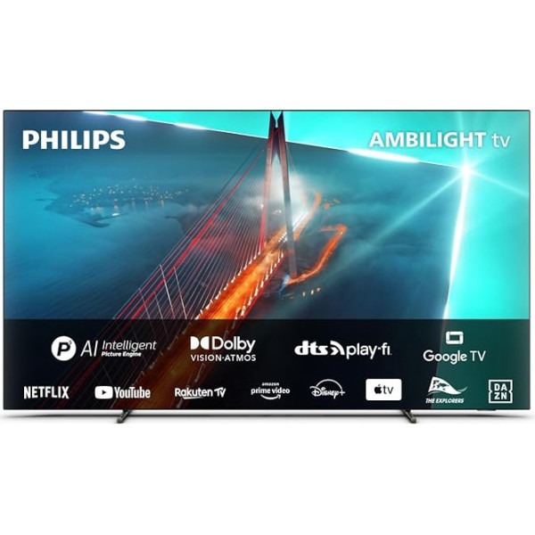 Телевизор Philips Ambilight | 48OLED708/12 | 123 см (48 Zoll) 4K UHD OLED Fernseher | 120 Гц | HDR | Dolby Vision | Google TV | VRR | WiFi | Bluetooth | DTS:X | Sprachsteuerung