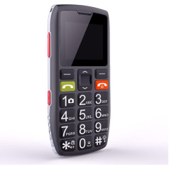 Мобильный телефон artfone C1 для пожилых людей без контракта, 2G GSM с функцией экстренного вызова SOS, большие кнопки, фонарик, FM-радио, камера, акку