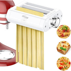 TPGSING насадка для макаронных изделий для миксера KitchenAid, 3 в 1 ролик для макарон и резак для KitchenAid, регулируемая толщина теста феттуччине аксес
