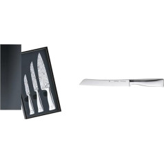 WMF Grand Gourmet Knife Set 3-Piece & Grand Gourmet Bread Knife Serrated Edge 32 cm, Made in Germany, Bread Knife, Forged Knife, Performance Cut, Blade Steel, Blade 19 cm