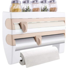 Настенный держатель для рулонов Cocoarm с подставкой для специй, держатель для кухонных рулонов, настенная клейкая пленка, полка для хранения,