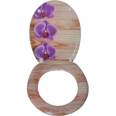 VEREG Duroplast Purple Orchid Туалетное сиденье с механизмом Soft-Close для бесшумного закрывания, овальная форма, комфортное сидение, максимальная нагрузк