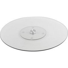 apollo THE HOUSEWARES BRAND Lazy Susan Glass 50cm Stylish Rotating Centerpiece for Effortless Entertainment Perfect for Restaurants and Large Gatherings Easy Care Essential Glass