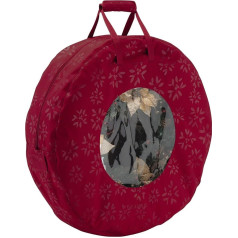 CLASSIC ACCESSORIES Aufbewahrungstasche für Weihnachtskranz, groß, Stoff, Cranberry, 35