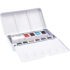 Коробка для акварельных красок, металл, 12 чаш, цвета ICY