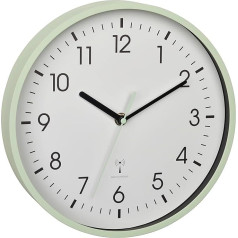 TFA Dostmann 60.3550.04 Высокоточные современные аналоговые радиоуправляемые настенные часы со стеклянной крышкой Офис Дом Подарок 245x245x42 мм Мята