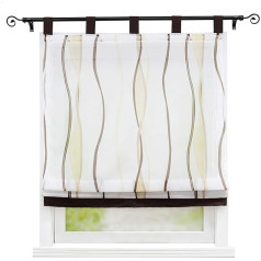 Joyswahl Вуаль римская штора галстук с цветными акцентами полоски узор 