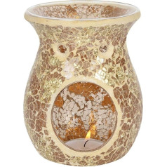 Something Different OB_66330 Oil Burner | Gold Crackle Glass | Large | 1 Piece 425 g